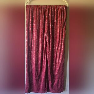 Sparkling Red Sequin Pants